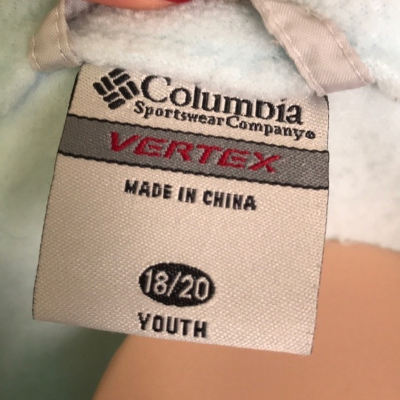 Columbia Girls Youth 18/20 Blue Snowflake Fleece Jacket - Picture 5 of 6